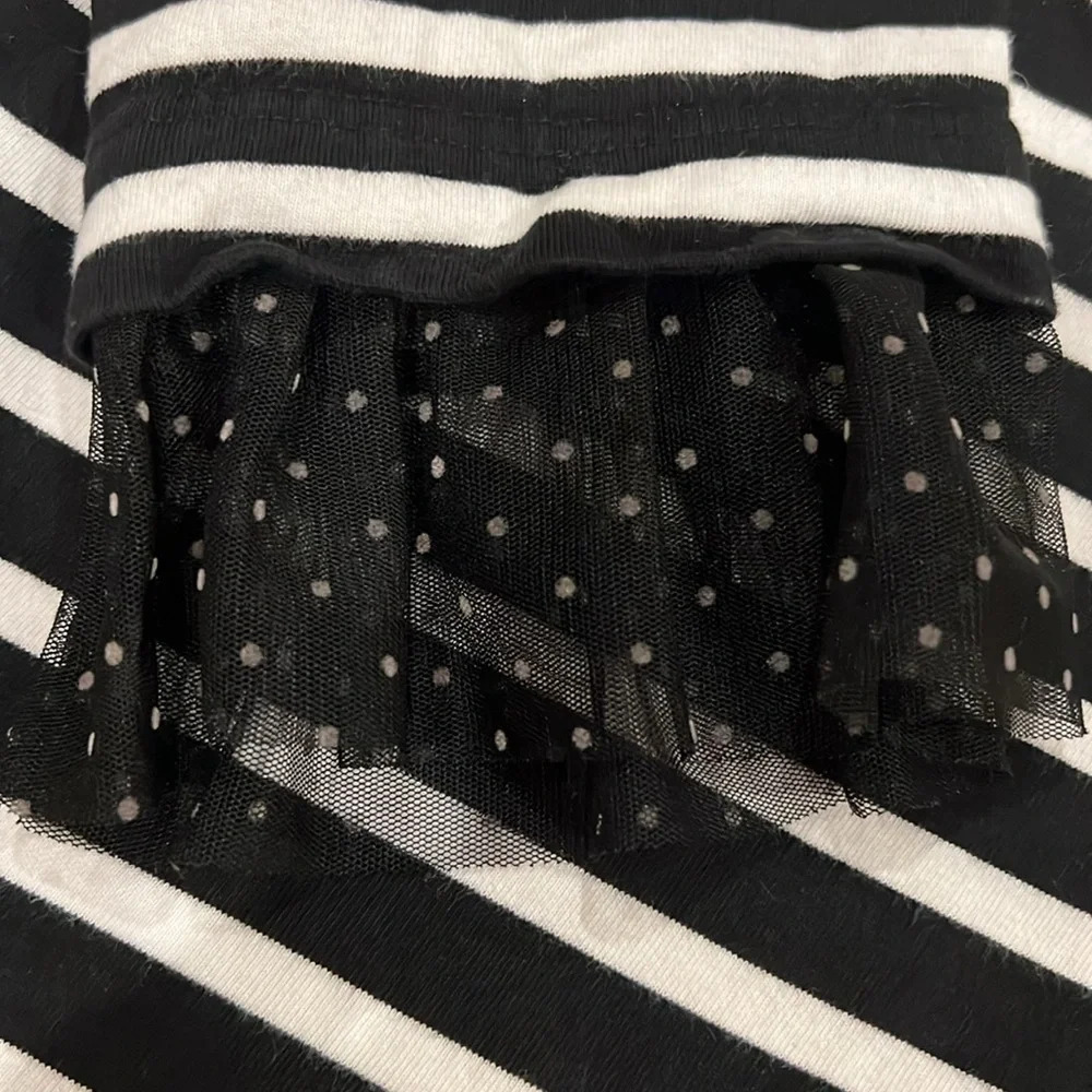J Crew Black/White striped shirt with nylon‎ accent cuffs - Picture 7 of 7